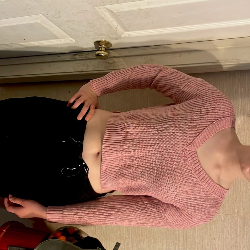 wild fable cropped sweater, goes well with almost anything and super cute on!
